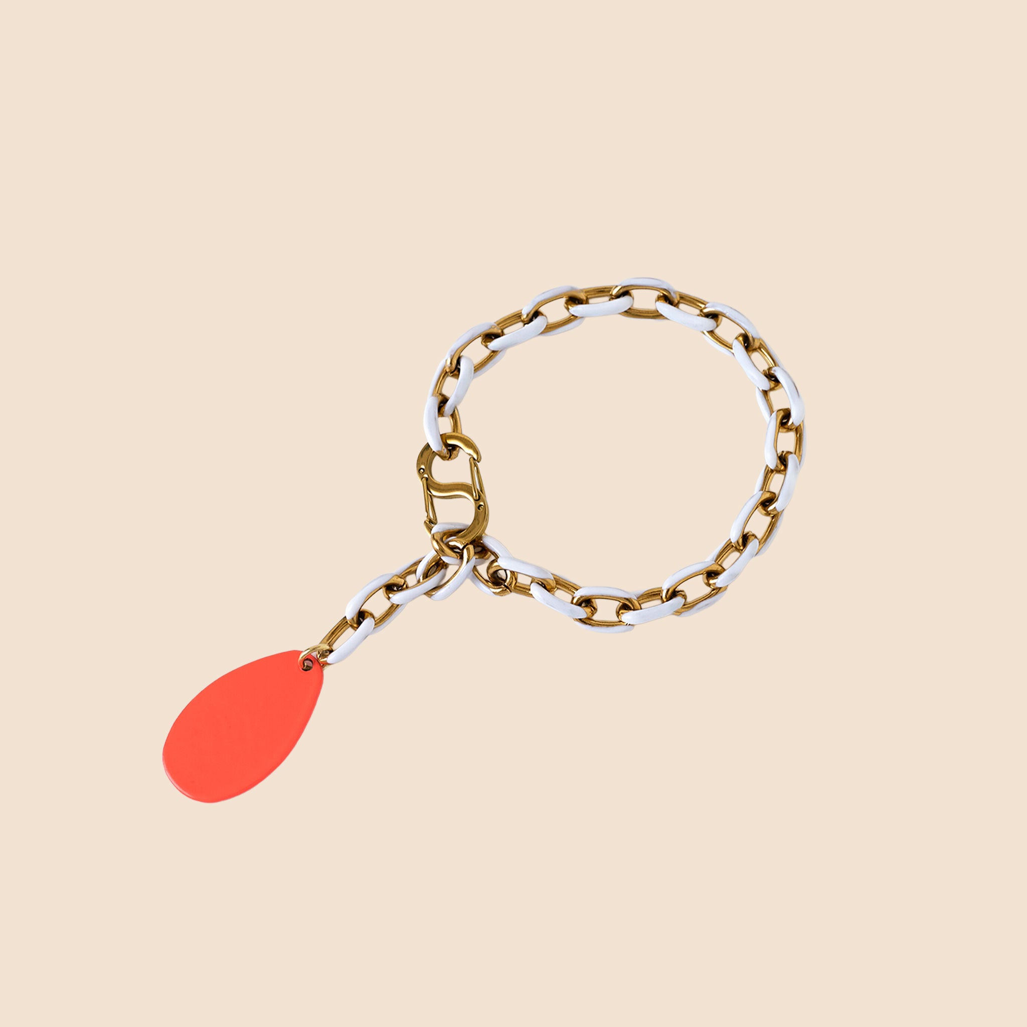 LINKA BRACELET-WHITE -Oval Chiclette