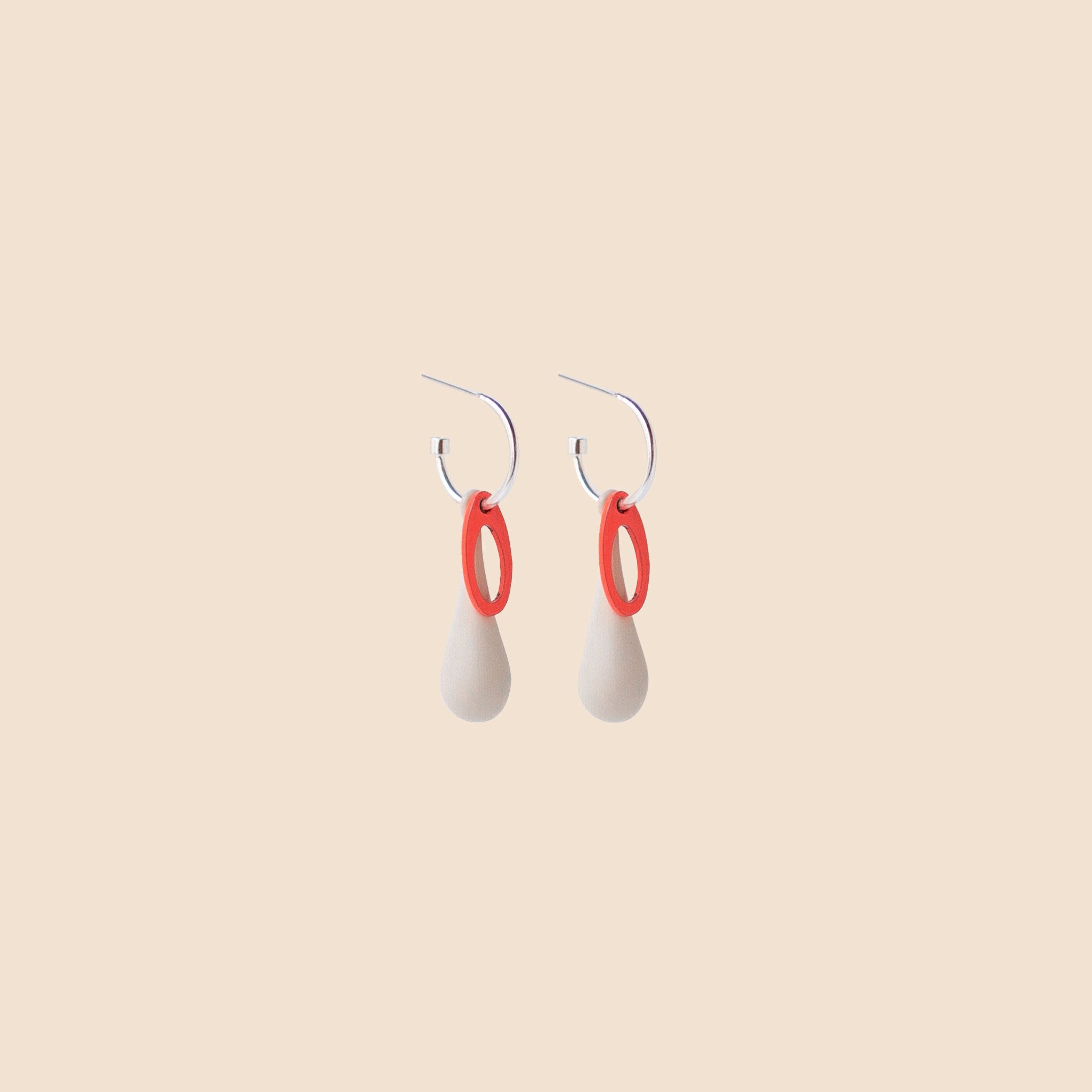 M&M Bold Earrings - Cream/Chiclette