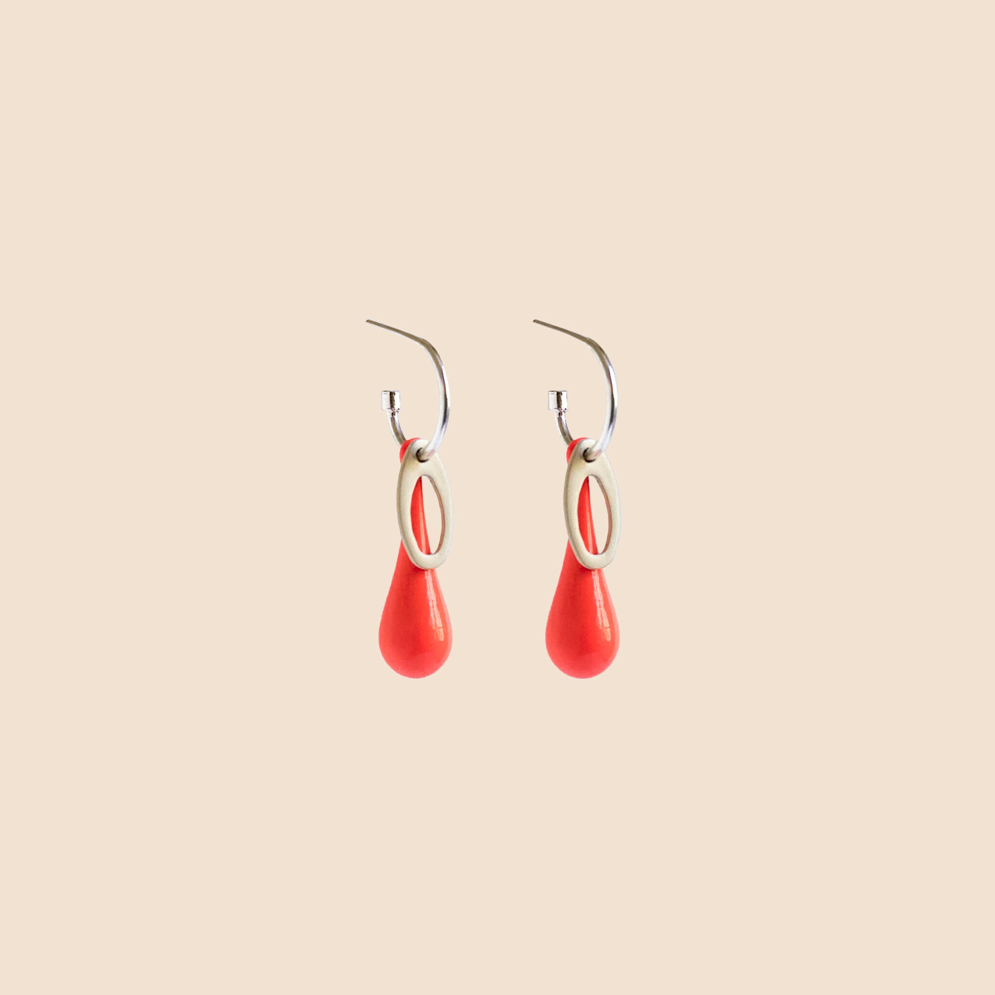 M&M Bold Earrings - Chiclette/Cream