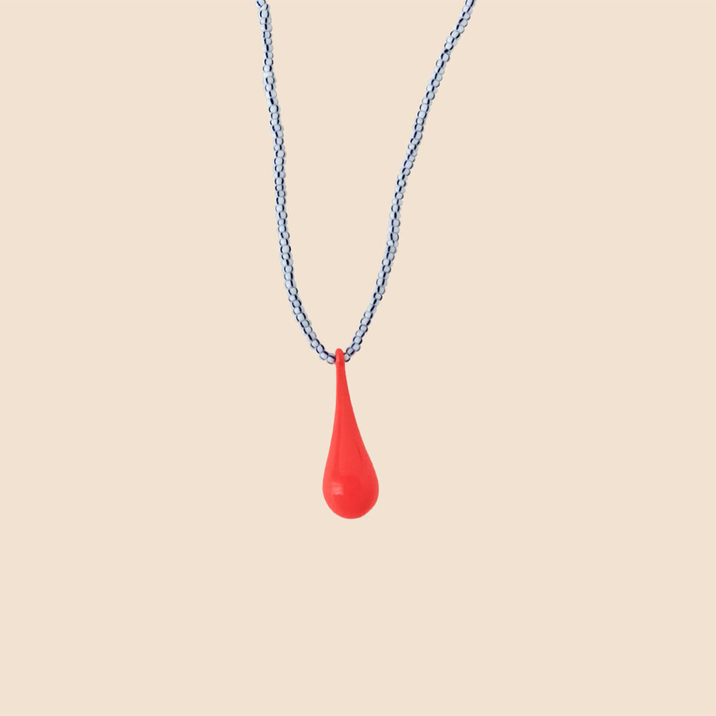Drop Bold Necklace - Chiclette/Lines