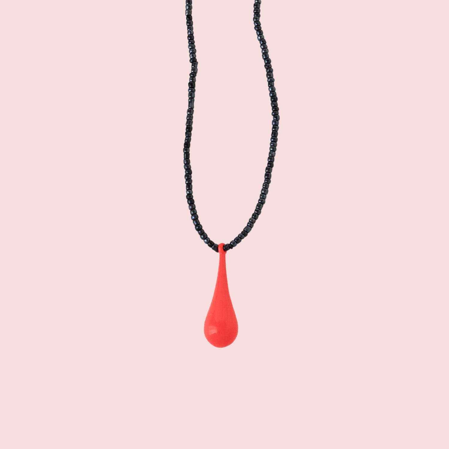 Drop L Necklace - Chiclette-Blue Noir